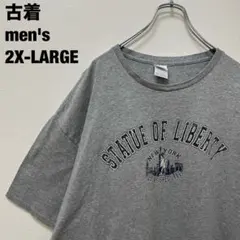 古着 DELTA PRO WEIGHT Tシャツ 自由の女神 グレー 2XL