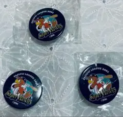 レア　レトロ　PACIFIC LEAGUE ⭐️2001年Hawks 缶バッチ3個のサムネイル