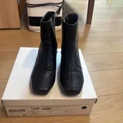 EVOL スクエアショートブーツ IN9080 （ダークブラウン）