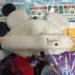 東京ディズニーリゾート ボア ファンキャップ ホワイト 白　キャップ