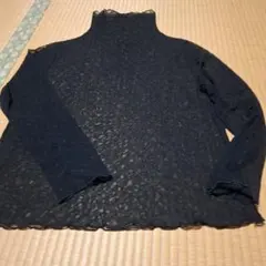 キ*y様 ブラックレース ハイネック 長袖トップス