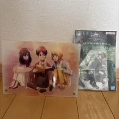 進撃の巨人　一番くじ　D賞　アクリルボード　D賞　リヴァイアクスタ　2点　セット