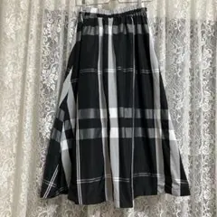 フレアロングスカート Mサイズ チェック柄
