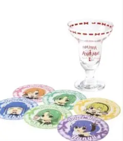 新品　ひぐらし　パフェグラス　コースター　レナ　魅音　詩音　梨花　沙都子　羽入