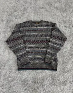 80s エディーバウアー　ノルディックセーター　 Eddie Bauer 黒タグ