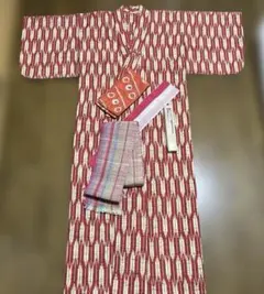 【未使用】女性着物 和装 浴衣 羽織物 羽織 レディース 羽織帯 ゆかた帯 5点