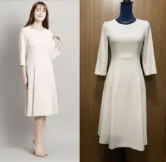 美品✿クードシャンス【洗える】フレアシルエットがフェミニンなワンピース