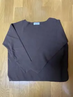 月末セール　未使用品　オペークドットクリップ　ブラウン　ニット