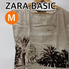ZARA トップス ロングTシャツ カットソー ノースリーブ M【CT1533】