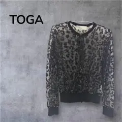 値下中】新品】TOGA レオパード長袖チュールカーディガン2ヒョウ柄のサムネイル