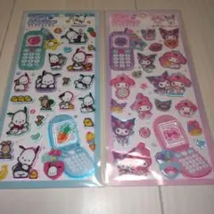 【サンリオ】平成はっぴーフォン　ステッカー　マイメロ　クロミ　シール　平成女児