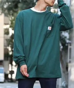 【人気】【古着】Carhartt カーハート　ポケット　ロゴタグ　ロンT