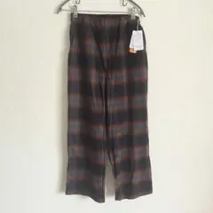 新品ブラウンチェック Mサイズ カジュアルパンツ