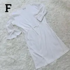 【FUN】ファン❣️美品❣️カーディガン/袖フリル/ウエストゴム/フリーサイズのサムネイル