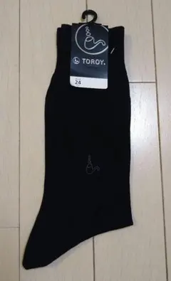 TOROY ブラックソックス 24cm メンズ 綿