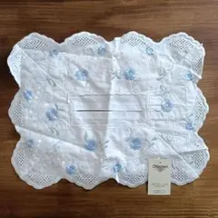 【新品・未使用品】近沢レース 刺繍ティッシュボックスカバー