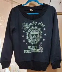 LUCKY STAR⭐ クルーネック 黒