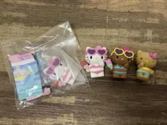 サンリオキャラクターズ みんなでプール フィギュア ハローキティ レア含む 4点