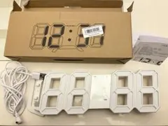 デジタル時計　ホワイト