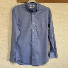 UNIQLO スーパーノンアイロン シャツ S 青