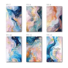個性的な名刺ショップカードアクセサリー台紙ポイントカード【VV7-12】／名入れ