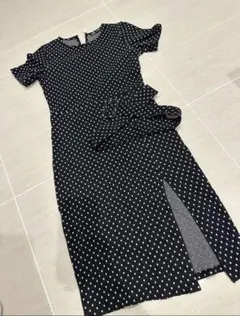 美品　ZARA 水玉ワンピース　ベルト付き