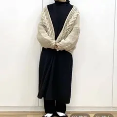 最終値下げ！美品◆スタディオクリップ　 ケーブル編みニットカーディガン