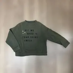 オリーブグリーン トレーナー 星プリント