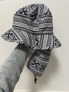 バケットハット 白黒模様　フリーサイズ　オーシャンパシフィック