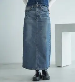 EDWIN ライトブルー　ロングデニムスカート