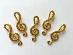 ブローチ　マットゴールド　音符　ト音記号　音楽　可愛い　おしゃれ　モチーフ