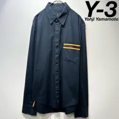 希少 Y-3 ヨウジヤマモト 上質 3ストライプ ライン デザイン シャツ XSのサムネイル