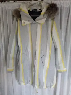 【FredPerry】ストライプモッズコート　インナーダウン付き