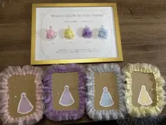 【結婚式】ドレス色当てクイズ ボード＆箱 飾り付け済み 4色セット