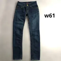 ローライズ　スキニーデニムパンツ　ストレッチ　w61