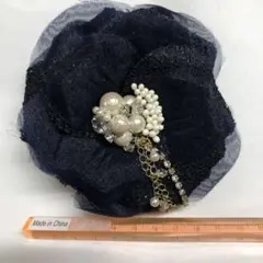 送料無料　美品　正規品　組曲　コサージュ　卒業式　ネイビー