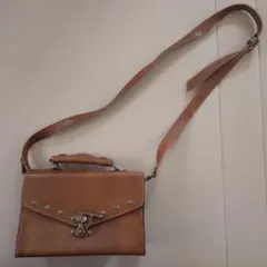 ビンテージ 昭和レトロ ヴィンテージ ショルダーバッグ ブラウン