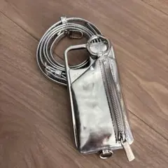 シルバー スマホケース ショルダーなしajew iPhone12 Pro