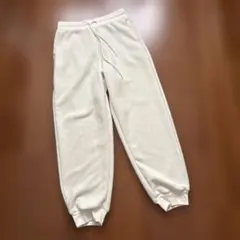 ユニクロUNIQLOフリースイージーパンツ　オフホワイト　M
