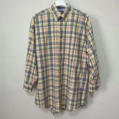 TOMMY HILFIGER トミーヒルフィガー　チェック柄　七分袖シャツ　Мのサムネイル