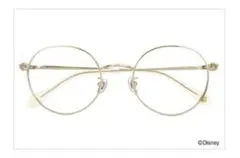 Zoff ミッキー 丸メガネ ゴールド ケース付き ZF202006-56E1