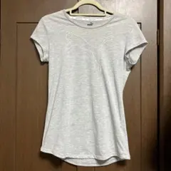PUMA グレー 半袖Tシャツ レディースL クルーネック　ドライ
