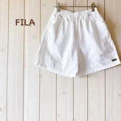 【美品】＊FILA フィラ＊ショートパンツ テニスウェア 綿 M オフ白のサムネイル