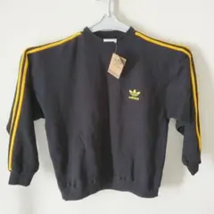 激レアヴィンテージadidas ブラック トレーナー3本ライン　古着美品タグ付き