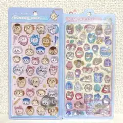 【国内正規品】ちいかわ みんな ポーズ きぐるみ ボンボンドロップシール 2枚