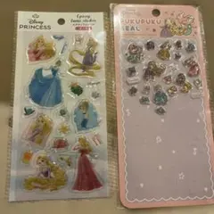 ディズニー　プリンセス　シール　おすそ分け　ぷくぷくシール　エポキシラメシールのサムネイル