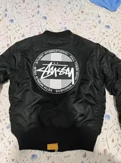 Stussy ステューシー MA-1 Wジップ ジャケット 刺繍ロゴ サイズL Stussy ステューシー MA-1 Wジップ ジャケット 刺繍ロゴ サイズM