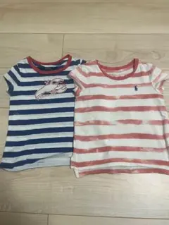 POLO RALPH LAUREN ストライプTシャツ2枚セット　3T 100