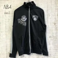 NBA　ネッツ　ジャージ　トラックジャケット　ワッペン　黒　Lのサムネイル