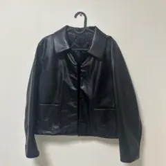 ユニクロ　コーティングショートジャケット　ブラック XL